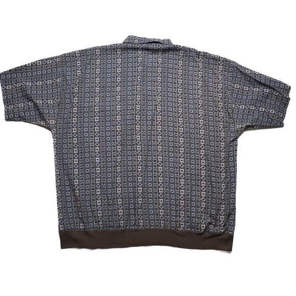 Expressions Vintage Geometric Print Polo Shirt Men's 1X Short Sleeve Retro 90s - Picture 5 of 5